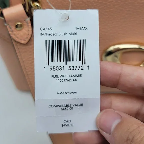 Coach Floral Whipstitch Tammie CA145 Faded Blush Multi